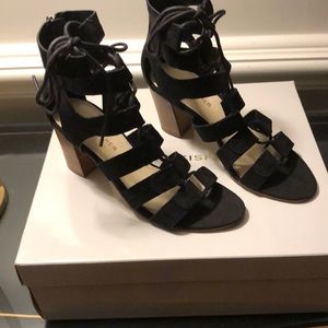 Lace up gladiator style high heel ladies’ sandals